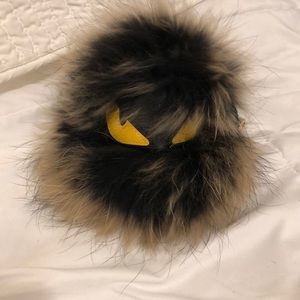 Fur face bag charm